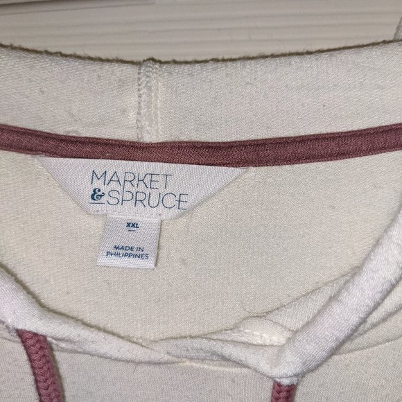 Market & Spruce White, Gray, and Pink Hoodie - Picture 2 of 6